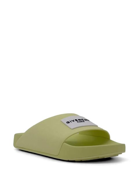 Givenchy logo-patch slides - Green - zdjęcie produktu nr 2