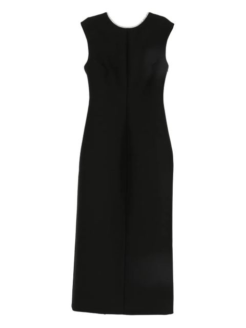 Róhe collar-embellished midi dress - Black