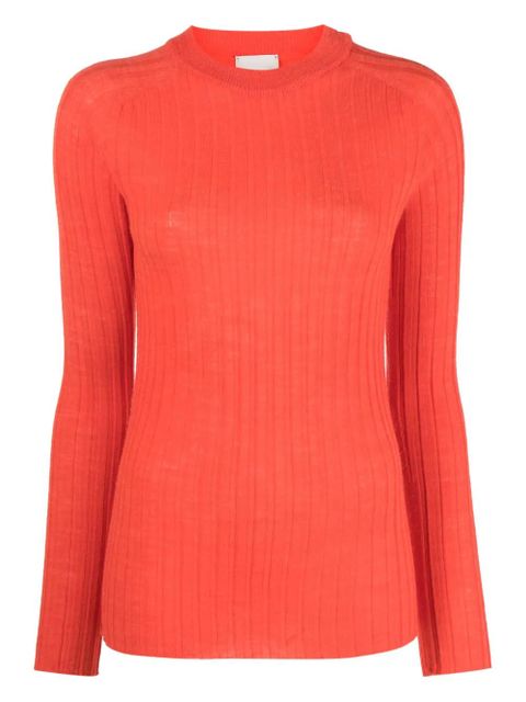 Alysi round-neck chunky ribbed-knit top - Orange - zdjęcie produktu nr 1