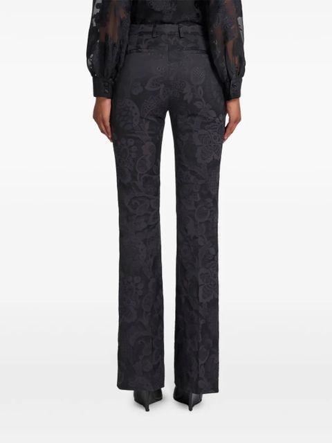 ETRO tonal-design jacquard trousers - Black