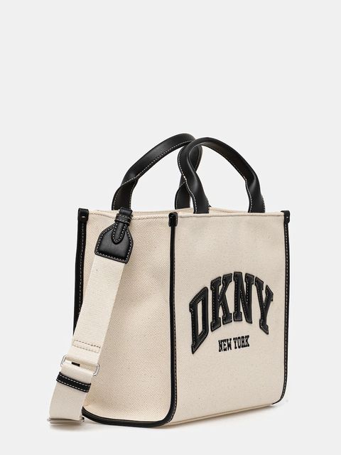 Dkny torebka bawełniana kolor beżowy R52AGR57 - zdjęcie produktu nr 2