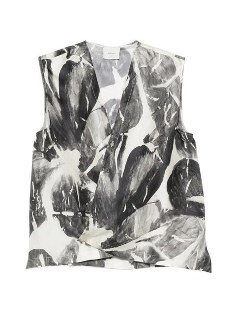 Alysi printed buttoned top - Black - zdjęcie produktu nr 1