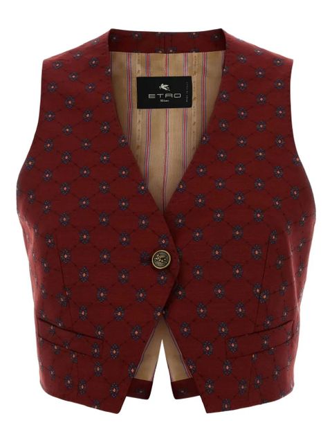 ETRO wool-blend waistcoat - Red - zdjęcie produktu nr 1