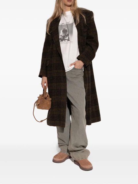 UGG mini Biarritz suede-leather stitched boots - Brown