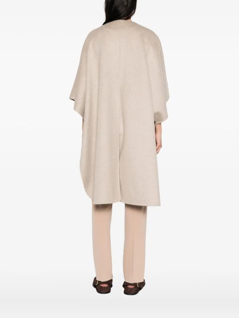 Max Mara button-fastening cashmere cape coat - Neutrals
