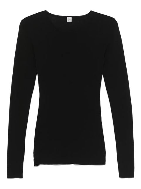 TOTEME compact cotton T-shirt - Black - zdjęcie produktu nr 1