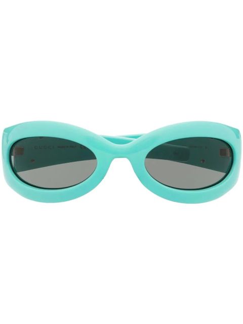 Gucci Eyewear Blondie geometric-frame sunglasses - Blue - zdjęcie produktu nr 1