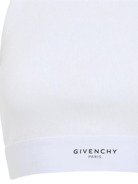 Givenchy ribbed logo-band top - White