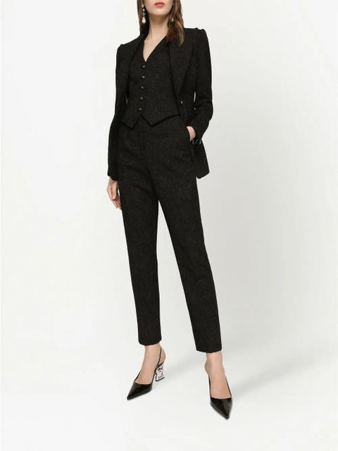 Dolce & Gabbana high-waisted jacquard trousers - Black - zdjęcie produktu nr 2