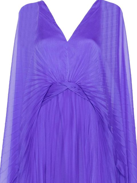 Acler pleated V-neck dress - Purple