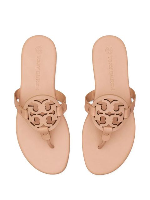 Tory Burch logo-plaque slides - Brown - zdjęcie produktu nr 2
