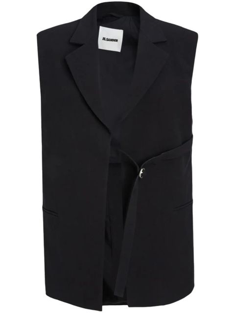 Jil Sander belted vest - Black - zdjęcie produktu nr 1