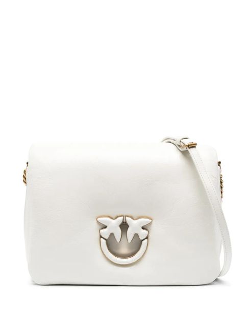 PINKO Love leather crossbody bag - White - zdjęcie produktu nr 1