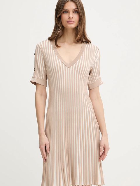 Liu Jo sukienka kolor brązowy mini rozkloszowana TA6062 MS55N - zdjęcie produktu nr 1