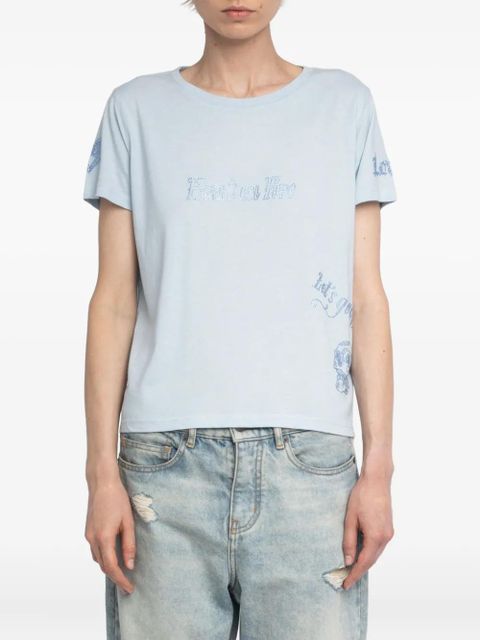 Zadig&Voltaire Alys crystal-embellished T-shirt - Blue