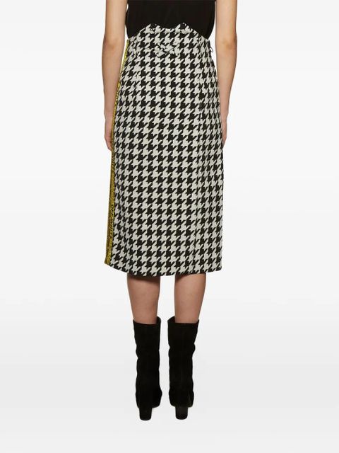 Off-White houndstooth midi skirt - Black