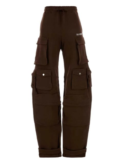 The Attico cotton cargo track pants - Brown - zdjęcie produktu nr 1