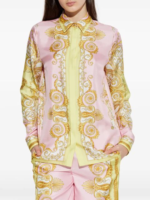 Versace long-sleeved Medusa-head shirt - Pink