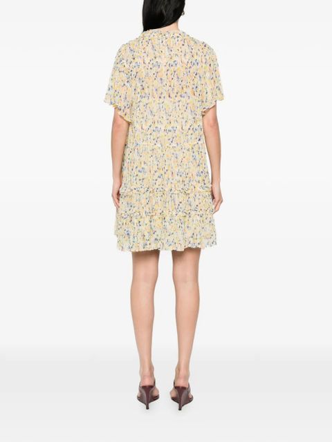 Ulla Johnson Rylan ruffled floral mini dress - Neutrals