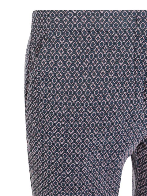 ETRO jacquard-pattern trousers - Blue