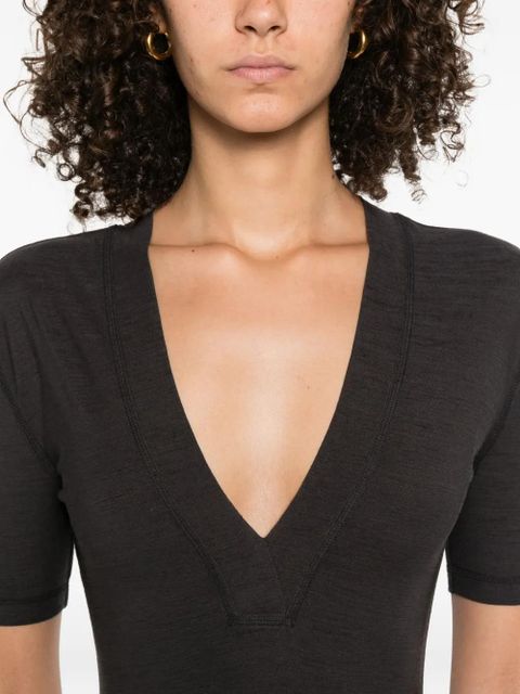 Nanushka Akka short-sleeved wool top - Grey - zdjęcie produktu nr 2