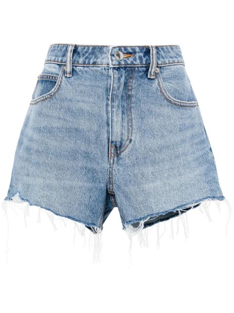 Alexander Wang Bite logo-embosed denim shorts - Blue - zdjęcie produktu nr 1