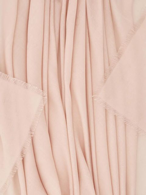 Ferragamo Gancini jacquard fringed scarf - Pink