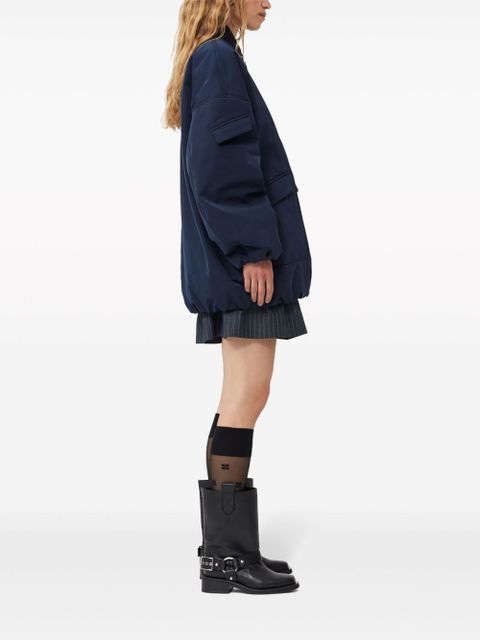 GANNI buckle-strap leather biker boots - Black