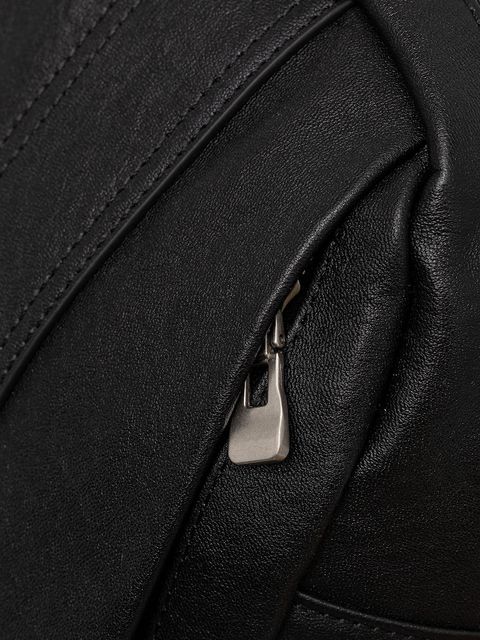 Answear.LAB plecak skórzany damski kolor czarny mały gładki