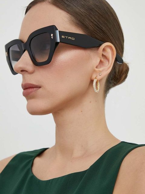 Etro okulary przeciwsłoneczne damskie kolor czarny ETRO 0010/S