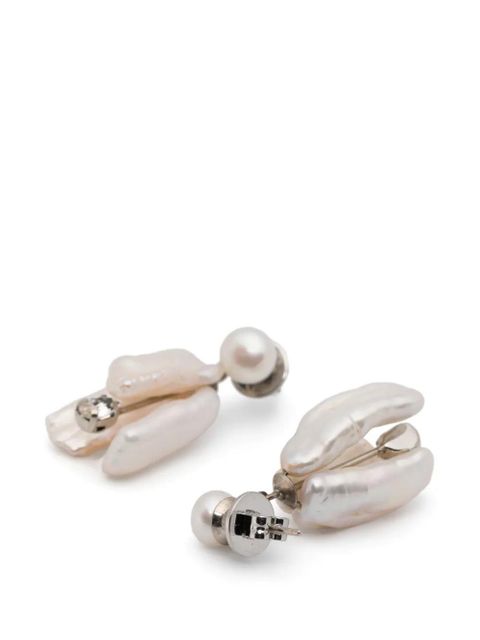 Simone Rocha bloom crystal and pearl earrings - Silver - zdjęcie produktu nr 2