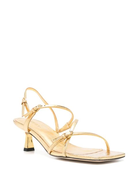 SANDRO 60mm leather sandals - Gold - zdjęcie produktu nr 2