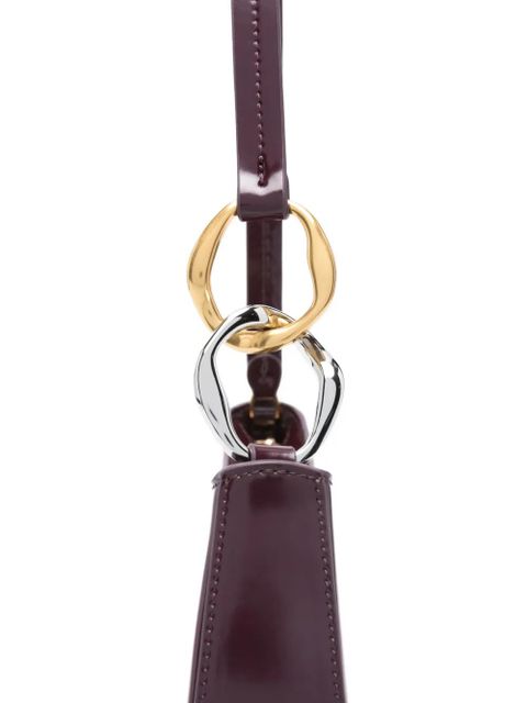 STAUD Ollie curved-handle leather shoulder bag - Purple