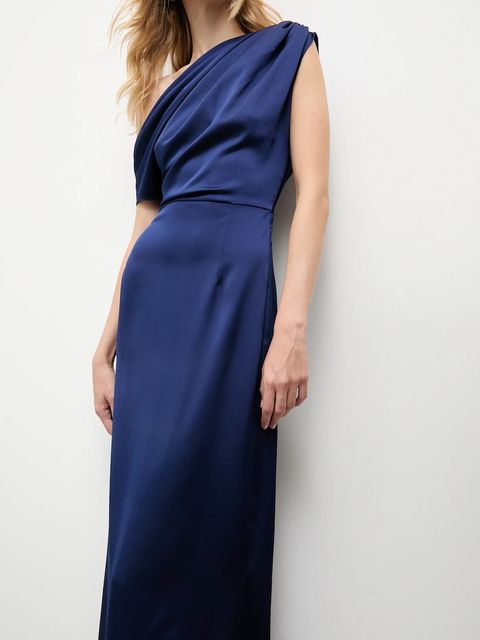 Answear.LAB sukienka kolor granatowy maxi rozkloszowana - zdjęcie produktu nr 1