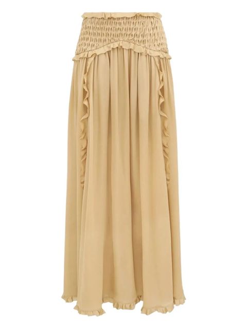 ZIMMERMANN Hypnotic ruffled maxi skirt - Neutrals