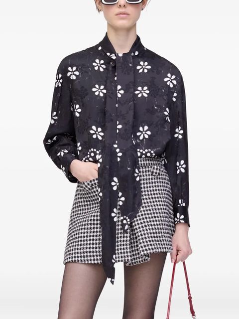 Marc Jacobs eyelet-bow blouse - Black