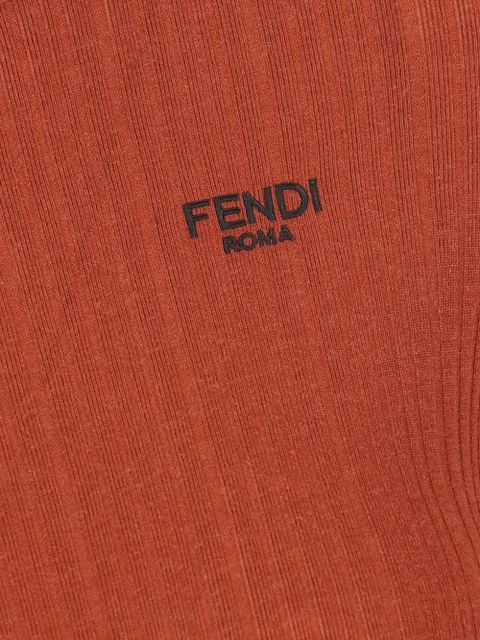 FENDI ruffled T-shirt - Orange