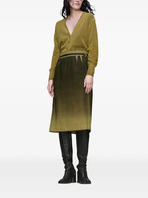 Maison Margiela gingham-pattern mid skirt - Black - zdjęcie produktu nr 2