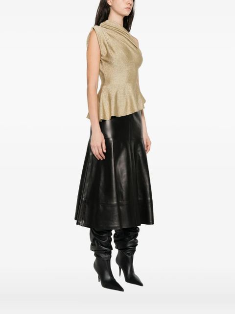 KHAITE Aimee draped blouse - Yellow