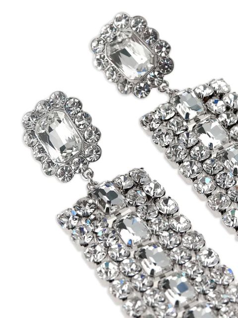 Self-Portrait Crystal drop earrings - Silver