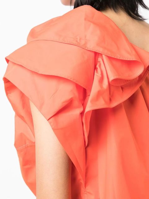 3.1 Phillip Lim gathered-detail off-shoulder blouse - Orange