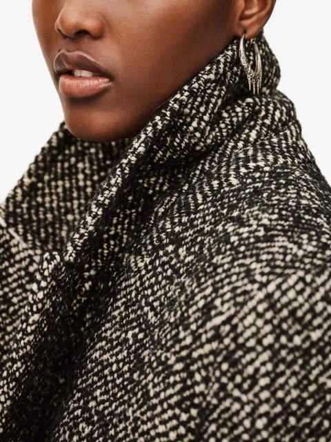 Ba&Sh Voxlow double-breasted patterned coat - Black