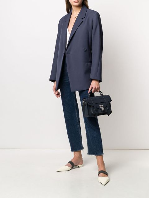 Proenza Schouler tiny logo-tag cross-body bag - Blue