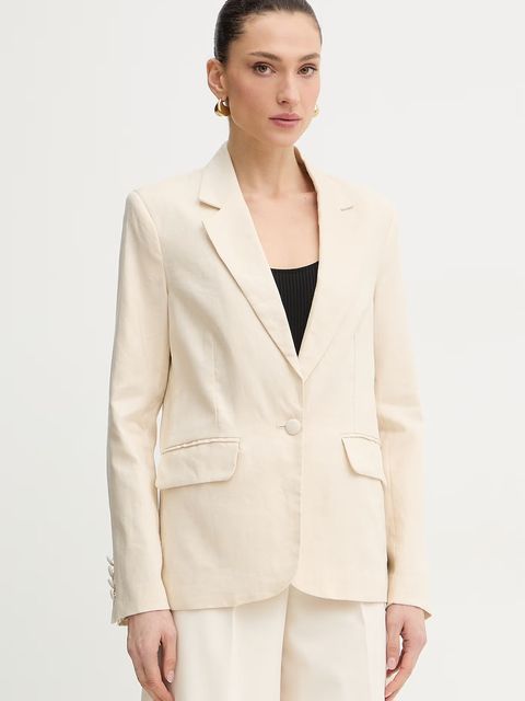 Silvian Heach marynarka jednorzędowa damska lniana PILLIK - zdjęcie produktu nr 2