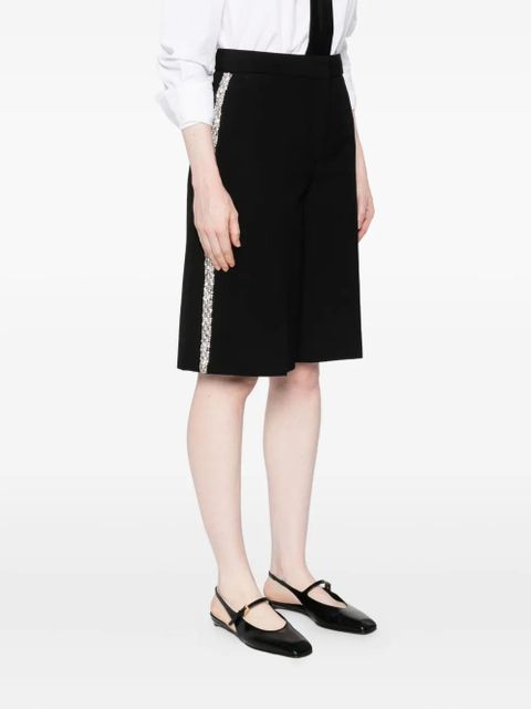 SANDRO embellishment-detail wool shorts - Black