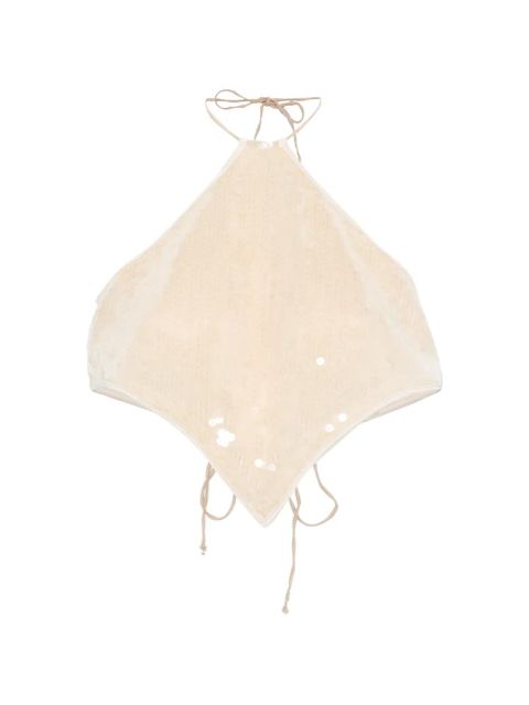 Oséree sequin-embellishment top - Neutrals - zdjęcie produktu nr 1