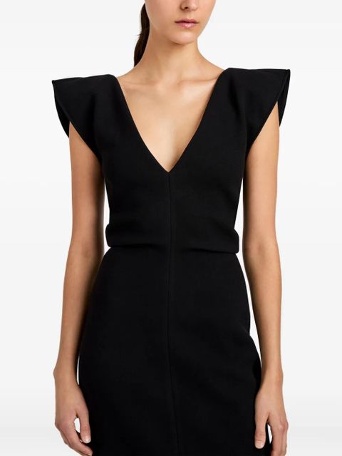 Proenza Schouler Mariam V-neck midi dress - Black