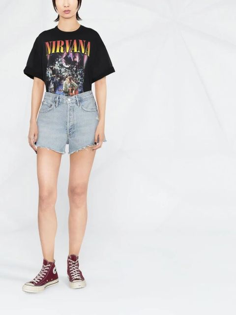 AGOLDE high-waisted denim shorts - Blue - zdjęcie produktu nr 2