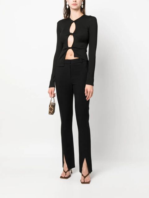 Christopher Esber twisted-effect cut-out top - Black