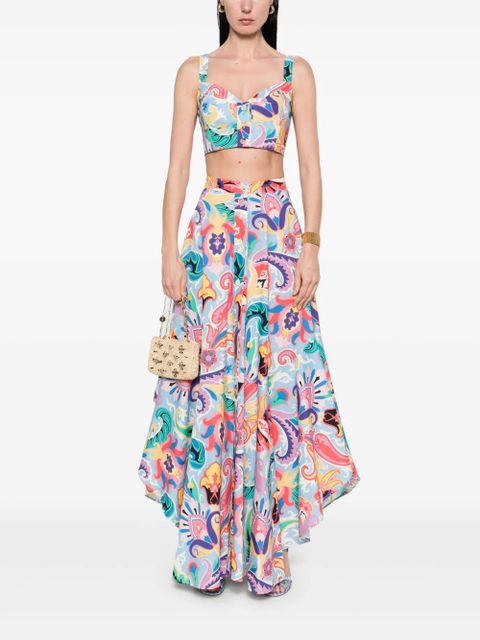 ETRO graphic-print maxi skirt - Yellow